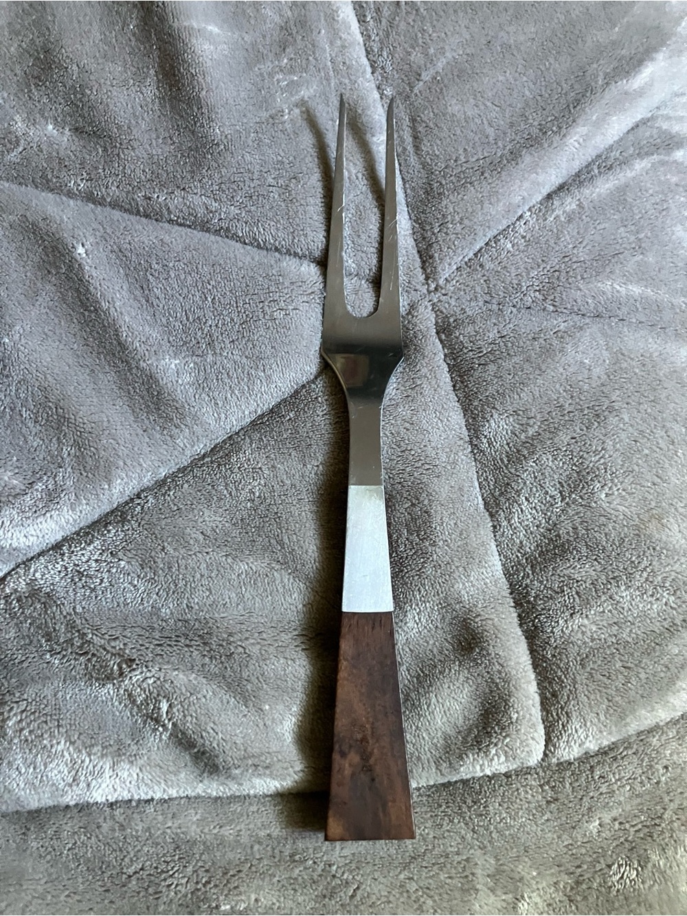 Stainless Steel Japan Meat Fork Wooden Handle 11 Long Heavy Duty